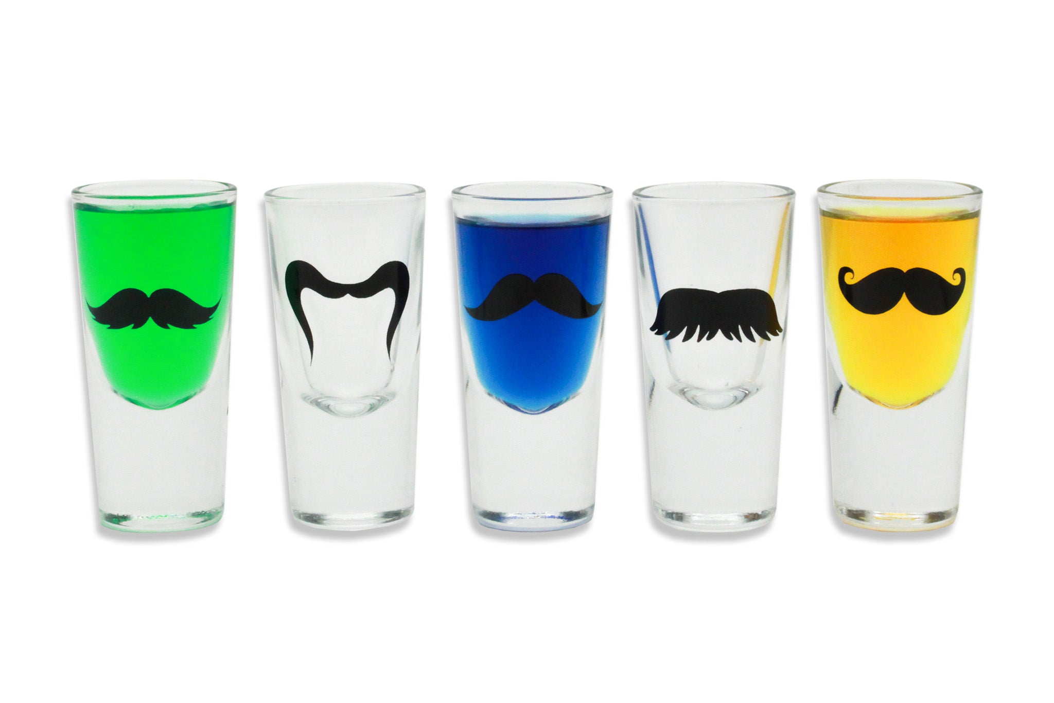 Mustache Pint Glasses - Set of 6