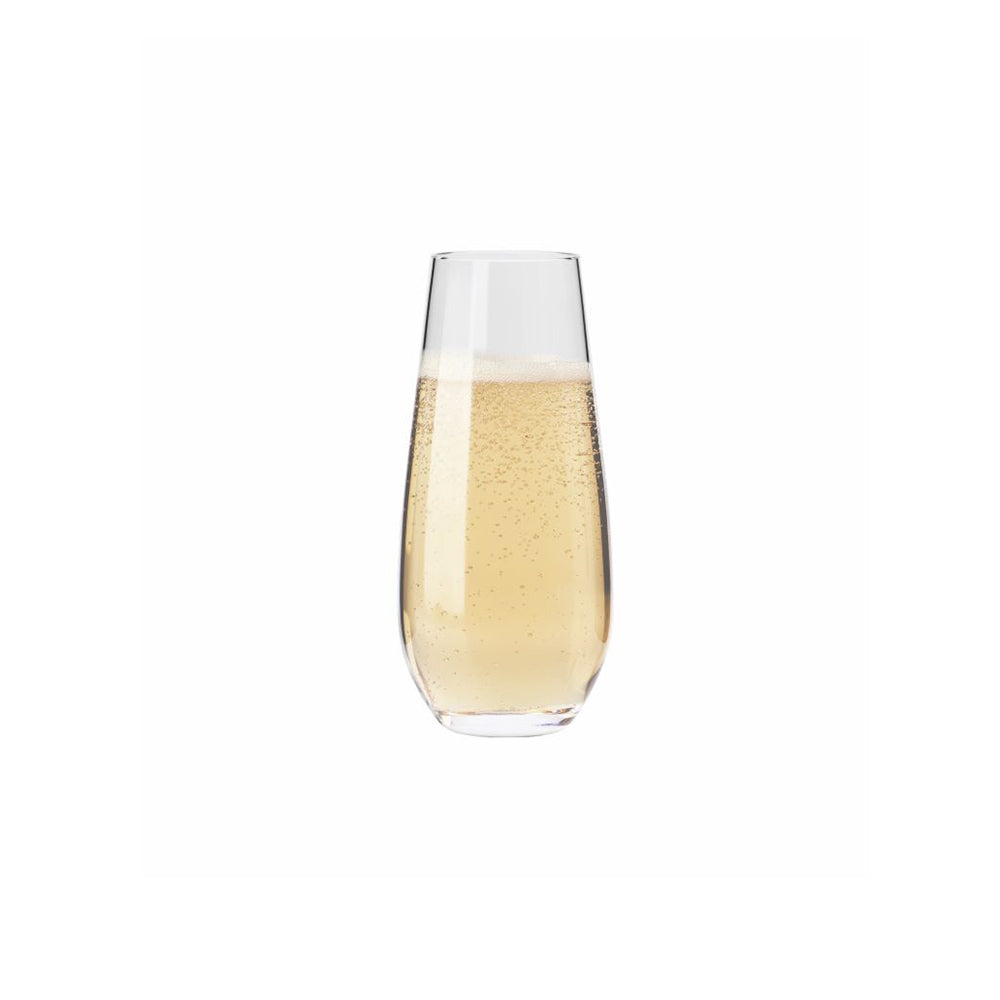 CRYSTAL STEMLESS BUBBLY FLUTE GLASS 230ML WITH CUSTOM BRANDING