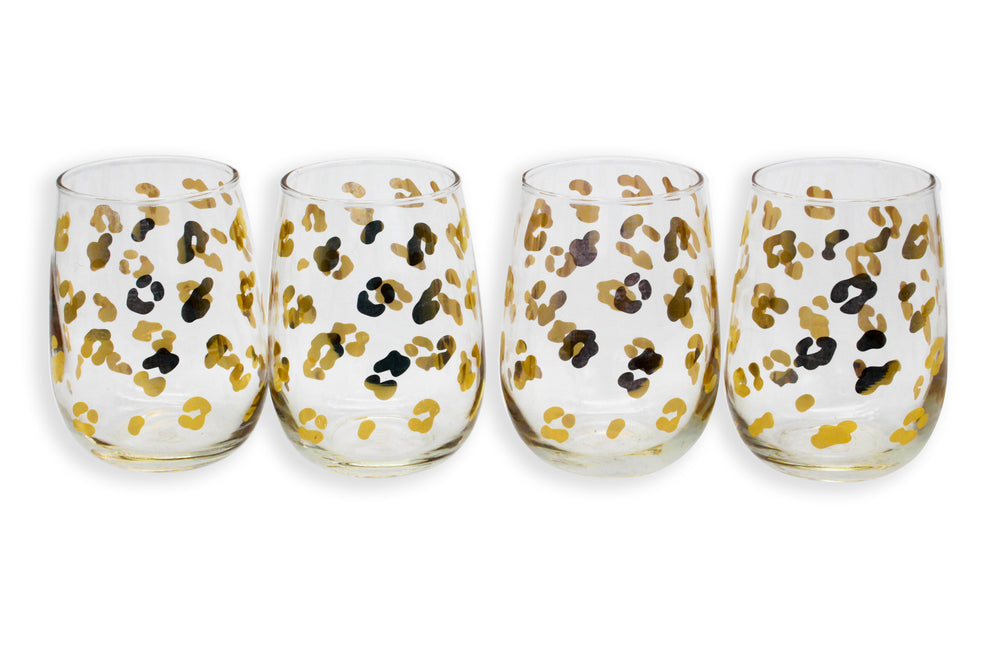 STEMLESS GLASS SET | LEOPARD – Clink Occasional Glass